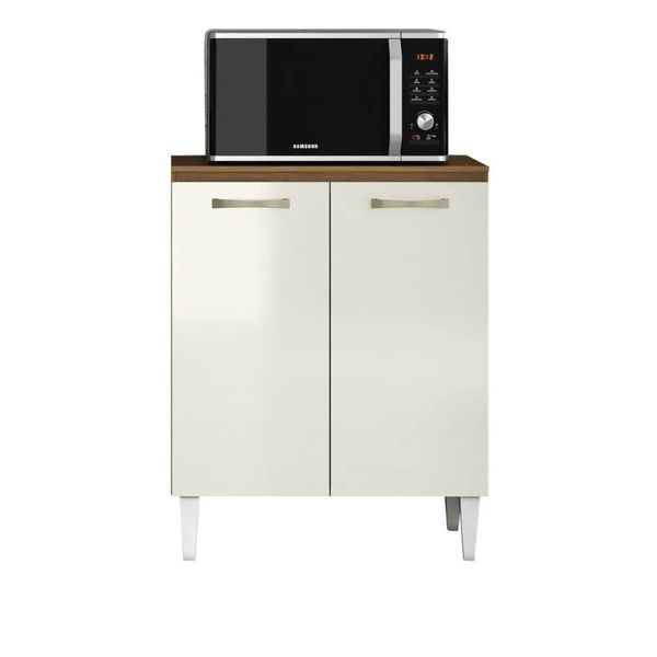 Balcão de Cozinha 70 cm 2 Portas com Tampo Aramoveis Atenas | Atacama/Off White