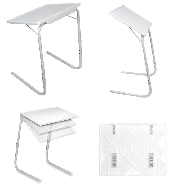 Mesa Dobravel Multiuso Notebook 18 Em 1 Portatil Table Mate Para Sala Cozinha Cama Sofa Infantil Adulto Branca