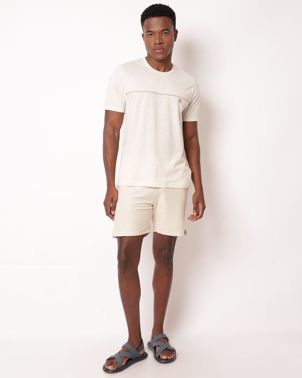 Bermuda Surf Masculina Texturizada Off White G