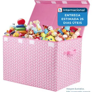 Baú para Brinquedos Mayniu Rosa A-MBI