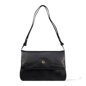 Bolsa de Ombro e Transversal Flapbag em Couro Le Postiche PRETO