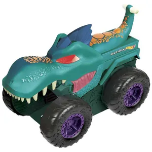 Caminhão Monstro Hot Wheels Mega Wrex Chompin Brinquedo em Escala Grande, Mattel 110v