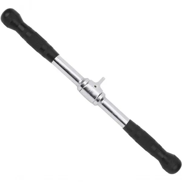 Pulley Puxador Reto Giratorio Emborrachado (straight Rotating Bar) - As - Preto