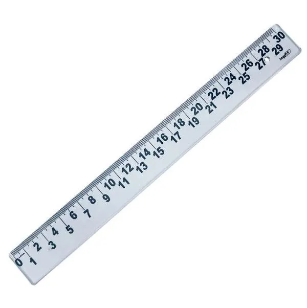 Régua 30cm Baixa Visão Cristal