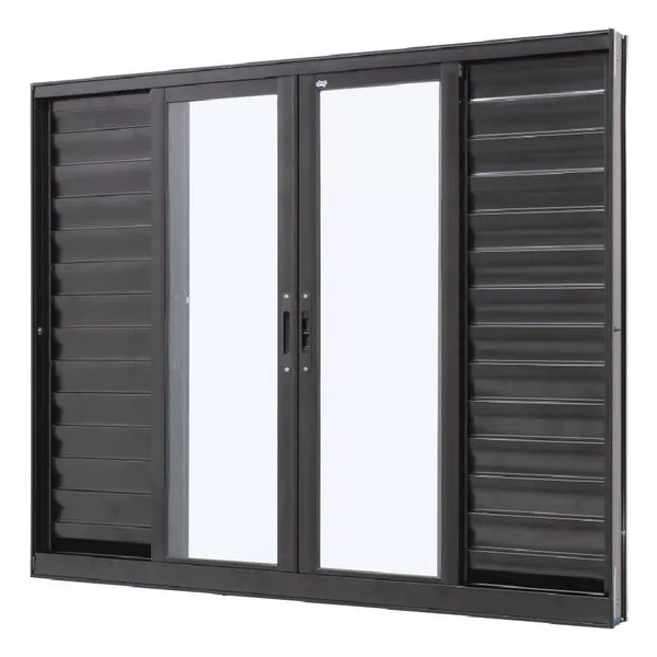 Janela Veneziana Caribe 6F 200x100 Preta - 1008-5674 - JAP