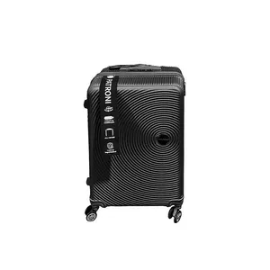 Mala de Viagem 24" Patroni com Rodinhas 360° Alça Telescópica Plástico ABS Preta 45x25x65cm LM3153 - honeyhome
