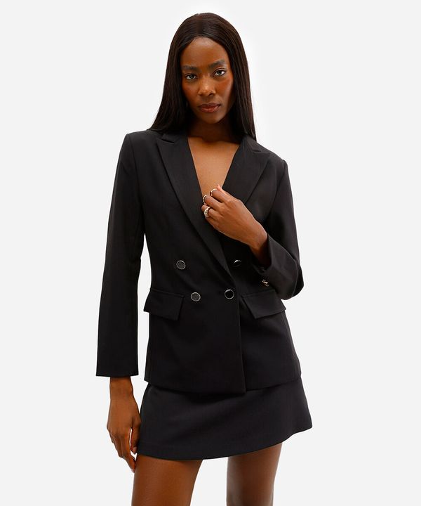 blazer feminino de alfaiataria preto P