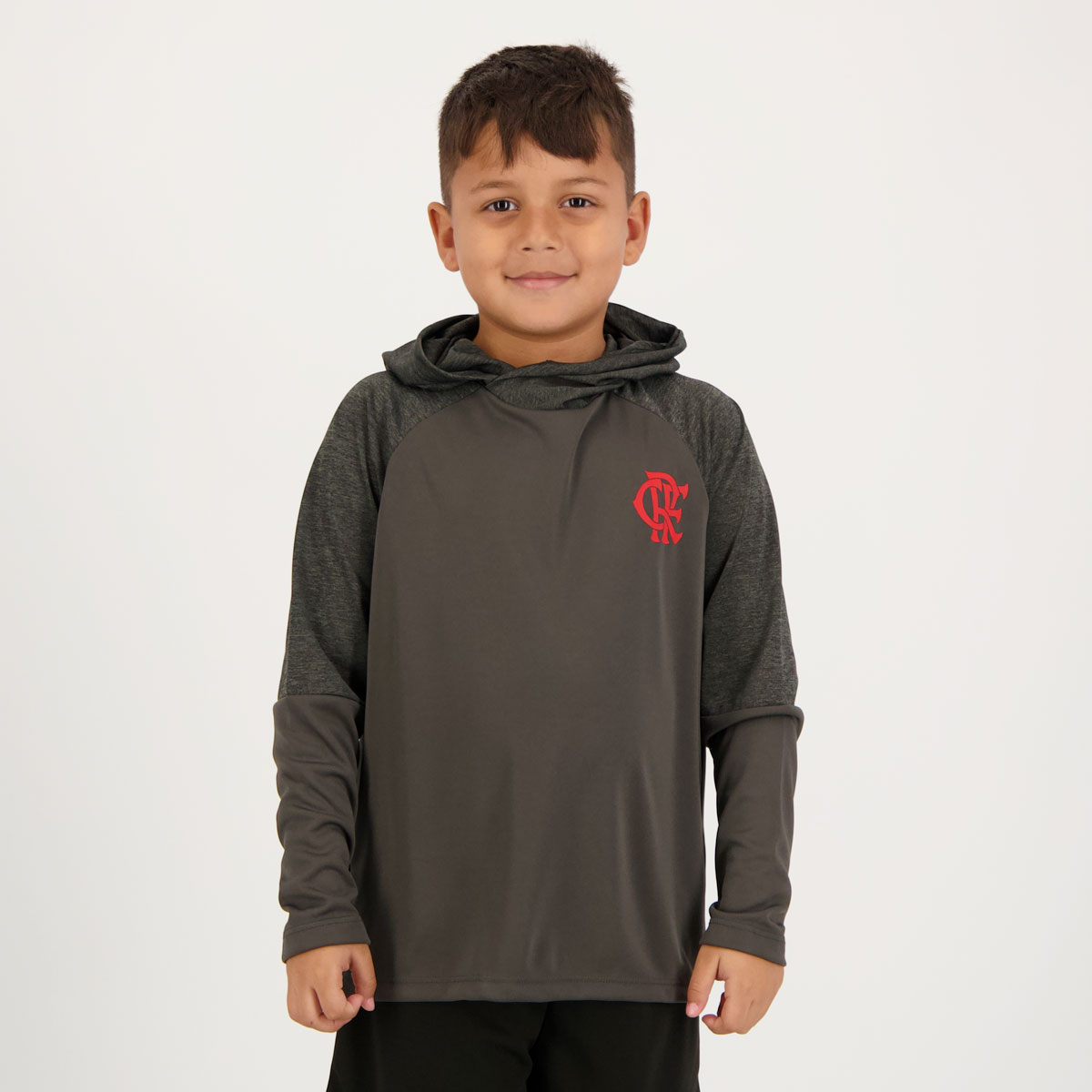 Camisa Flamengo Utter Manga Longa Infantil Chumbo