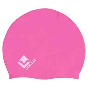 Touca de Natação Hidroginástica Silicone Adulto Rosa Tamanho Único Maior Durabilidade Vollo Sports Touca de Natação Hidroginástica Silicone Adulto Rosa Protege os Fios dos Cabelos Vollo Sports