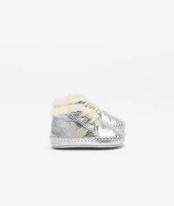 Baby Fured Leather Silver Pierre