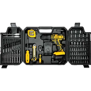 Parafusadeira/furadeira impacto a bateria 20V bivolt 78 peças PFV 078 VONDER