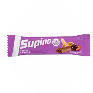 Barra de Frutas Supino Zero Banana Ameixa com Chocolate 24g
