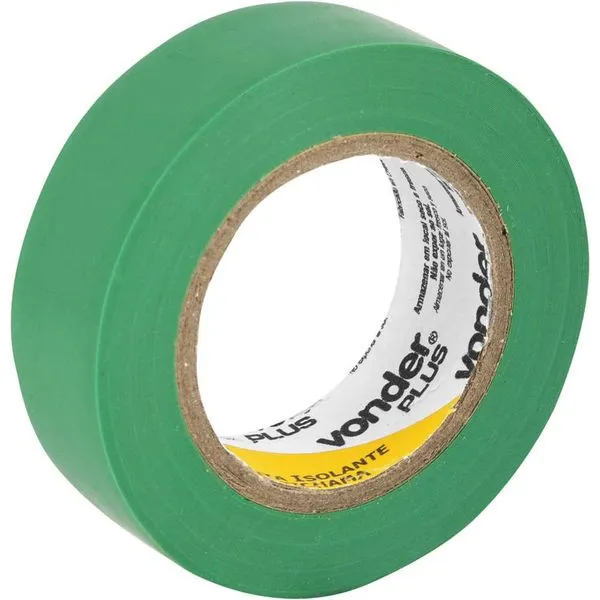 Fita isolante 19 mm x 10 m verde com 10 peças - VONDER