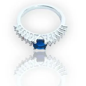 Anel Pedra Multicolor E Cristal Prata - 20