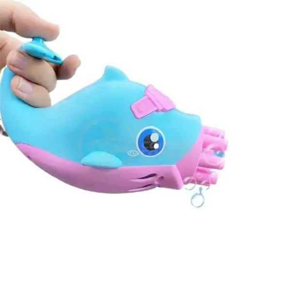 Golfinho Bolhudo Bolhas Sabão Criança Infantil Azul e Rosa com Máquina de Bolhas e Frasco de Mistura Smart Bracelet Brinquedo de Fazer Bolhas Golfinho Bolhudo Bolhas Sabão Infantil Máquina Azul e Rosa Smart Bracelet