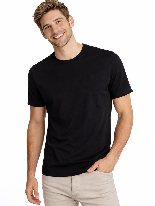 Camiseta Básica Manga Curta Masculina PRETO P