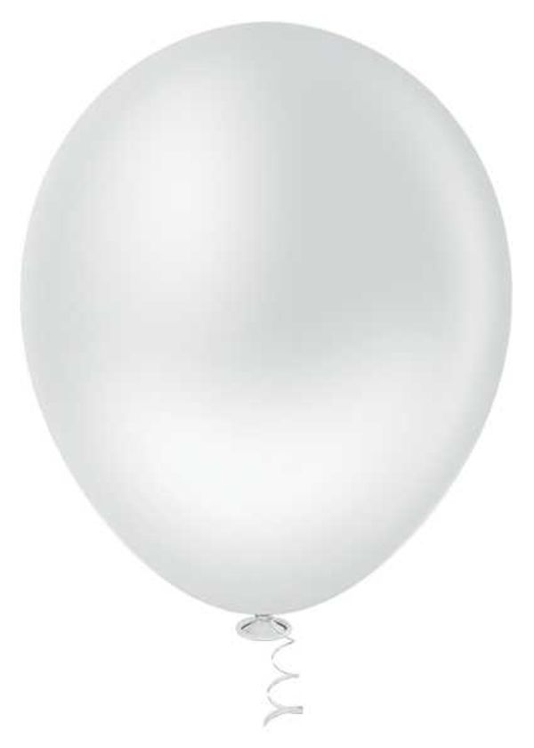 BALAO 9 LISO REDONDO GRANFESTA BRANCO 50UN PIC PIC