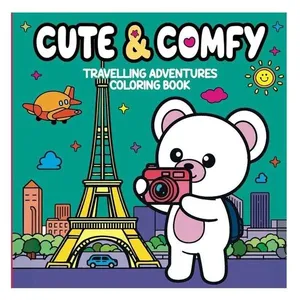 Livro Para Colorir Travelling Adventures Coloring Book Viagem - Cute & Comfy