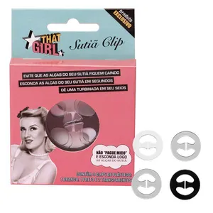 Clip para Sutiã 4 Unidades Preto/Branco/Bege/Transparente - That Girl Sutiã Clip That Girl - 4 unidades