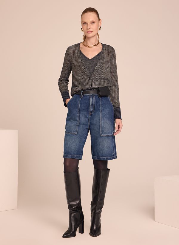 Bermuda Le Lis Iana Jeans Feminina 48