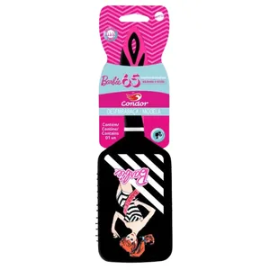 Escova de cabelo condor barbie redonda rosa