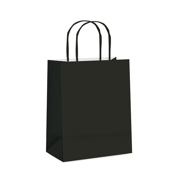 Sacola Papel Cromus Preto P 21,5x15x8cm