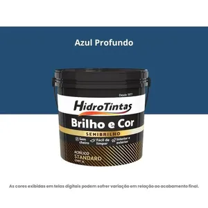 Tinta Acrílica Standard Semibrilho Hidrotintas 3L Brilho E Cor Azul Profundo (MP)
