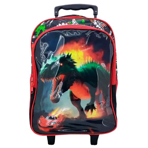 Mochila De Rodinha Tegaote Dino Car 40cm GM15 (MP)