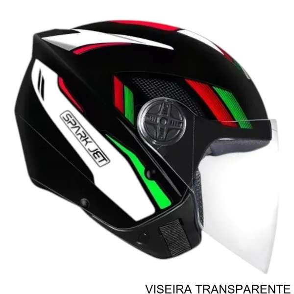 Capacete EBF Spark Jet Sting Preto E Branco 60 (MP)