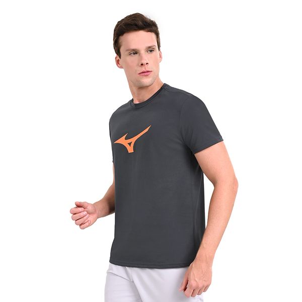 Camiseta Casual Masculina Mizuno Basic Big Logo M Cinza