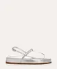 rasteirinha flatform metalizada oneself prateada 39
