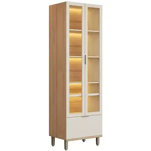 Cristaleira 2 Portas e 1 Gaveta Baumon Manaós Off White
