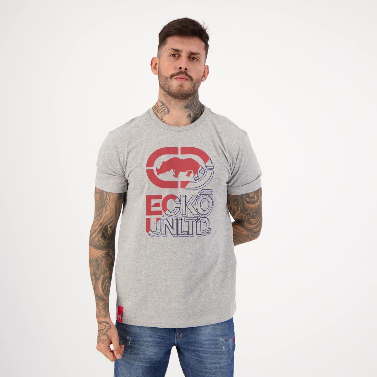 Camiseta Ecko Rhino Cinza