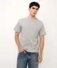 camiseta oversized de algodão sunset cinza P