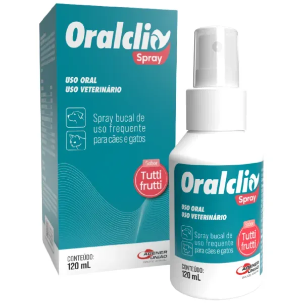 Oralclin Spray Bucal para Cães e Gatos Tutti-Frutti 120 ml