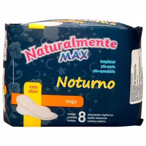Absorvente Sem Abas Naturalmente Max Noturno 10 Unidades