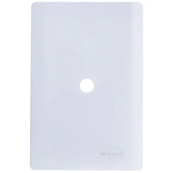 Placa 4x2 com Furo + Suporte Branco da Linha Novara - 1100-43 - DICOMPEL