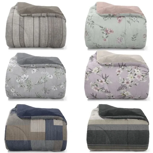 Edredom Casal Plush Dupla Face Soft Slim 180x210cm ED0574888 - Hedrons