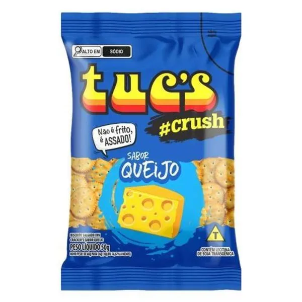 Biscoito Tucs Din Cracker Crush 50 g Queijo BISCOITO TUCS DIN CRACKER CRUSH 50G QUEI