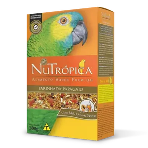 Farinhada Nutrópica para Papagaio a Base de Mel, Ovos e Frutas 300g