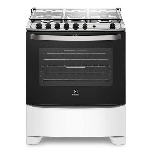 Fogão 5 Bocas Electrolux Branco com Tripla Chama e Timer (76UBQ) Bivolt