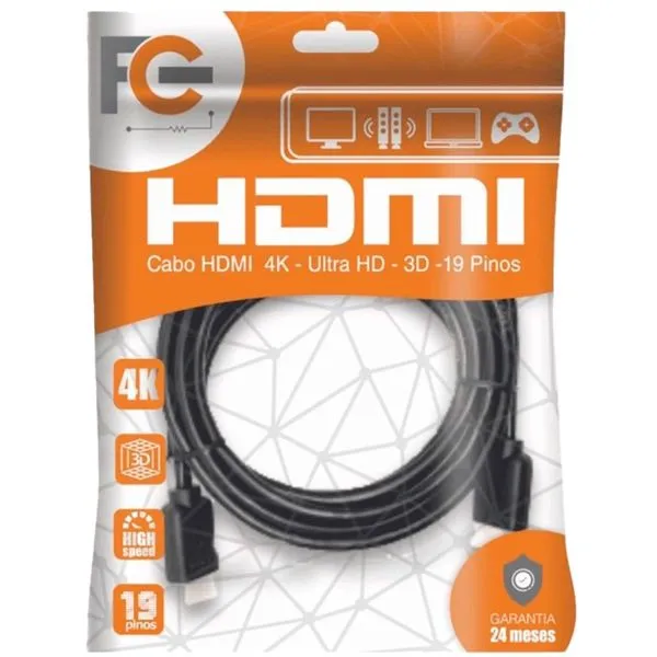 Cabo HDMI FC Fontes Ultra Hd 4K 3D 5 Metros (MP)