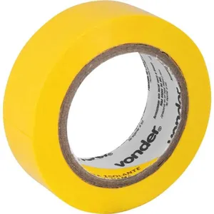 Fita isolante de PVC 19 mm x 10 m colorida - VONDER Fita isolante 19 mm x 10 m amarela 10 peças - VONDER