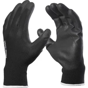 Luva de Nylon Palma Poliuretano Preta Flextactil DA12100PT - DANNY M