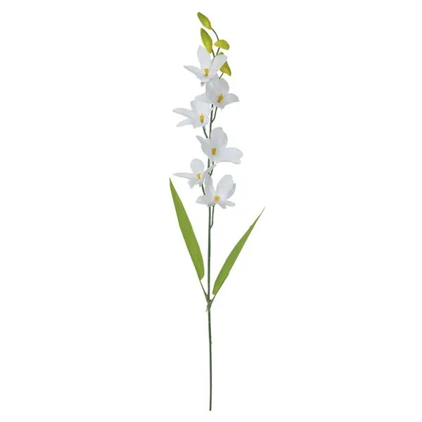 Haste Orquídea Dendrobium Florarte 62cm Branca