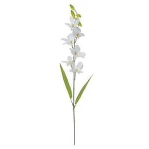 Haste Orquídea Dendrobium Florarte 62cm Branca