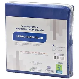 Capa Impermeável de Napa Hospitalar para Colchão - Solteiro - Zíper - 78cm x 1,88m x 12cm