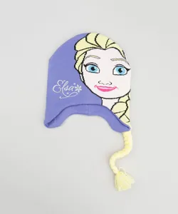 Gorro Frozen em Tricô Azul Escuro Único