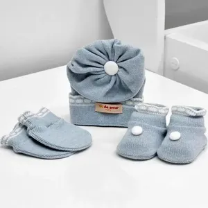 Kit Sapatos Luvas e Touca - 10061 Cinza - RN