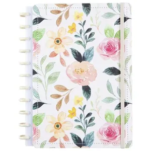 Caderno de Disco Disko White Garden Capa Dura Reposicionável Grande g com 11 Discos Branco Caderno de Disco Disko White Garden Capa Dura Grande g Branco